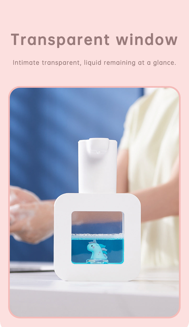 Cute Cat Rechargeable Touchless Automatic Soap Dispenser 400ml Kids foam Soap Dispenser with Night Light - Korvel