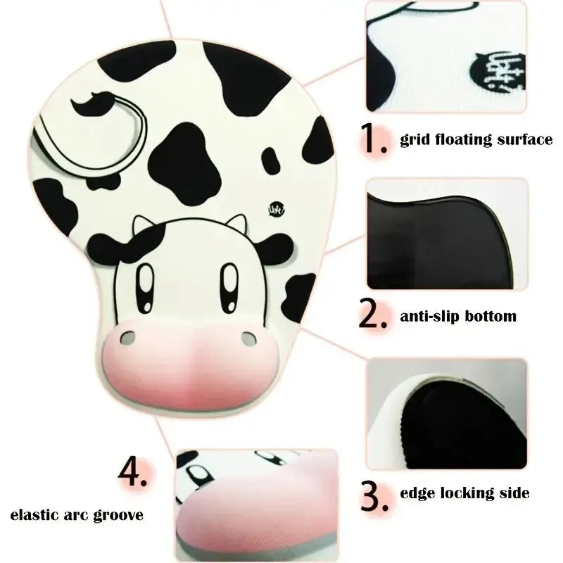 Wrist Mouse Pad Marble Pattern Hand Bowl Tray Mouse Pad Office Wrist Protection Anti-Skid Mouse Pads - Korvel