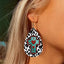 PU Leather Iron Hook Teardrop Earrings - Korvel