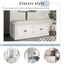 TREXM Storage Bench with Adjustable Doors and Padded Shoe Stand
