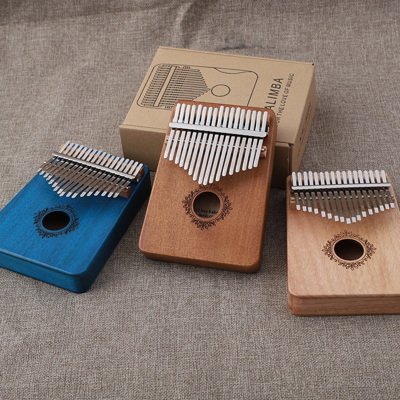 17 Keys Kalimba Thumb Piano High Quality Wood Mahogany Body Musical Instruments With Learning Book Tuning Hammer Kalimba Piano - Korvel