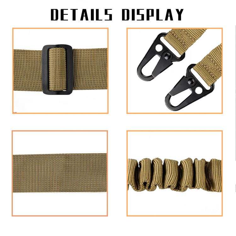 New Ordinary Two-Point Tactical Gun Rope CS Nylon Tactical Shoulder Belt Cross Body Nylon Gun Belt Set - Korvel