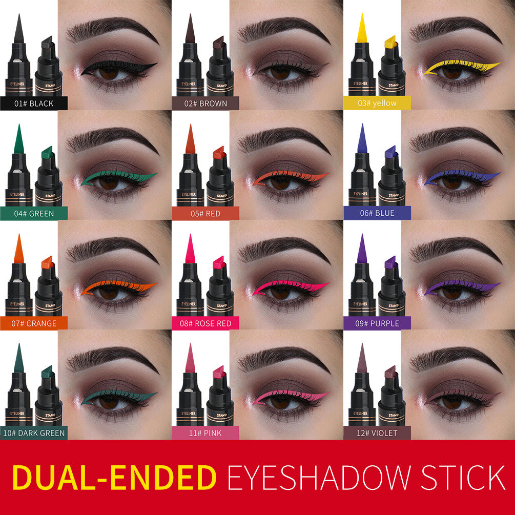 Lápiz de Eyeliner de Color Doble Punta QIBEST