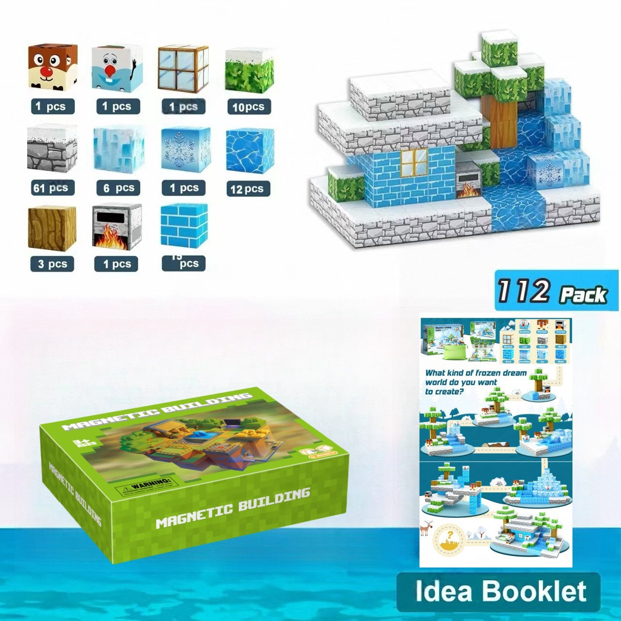 My Building World Magnetic Cube DIY Cherry Blossom Mountain Children's Educational Puzzle Assembly Toy Gift - Korvel