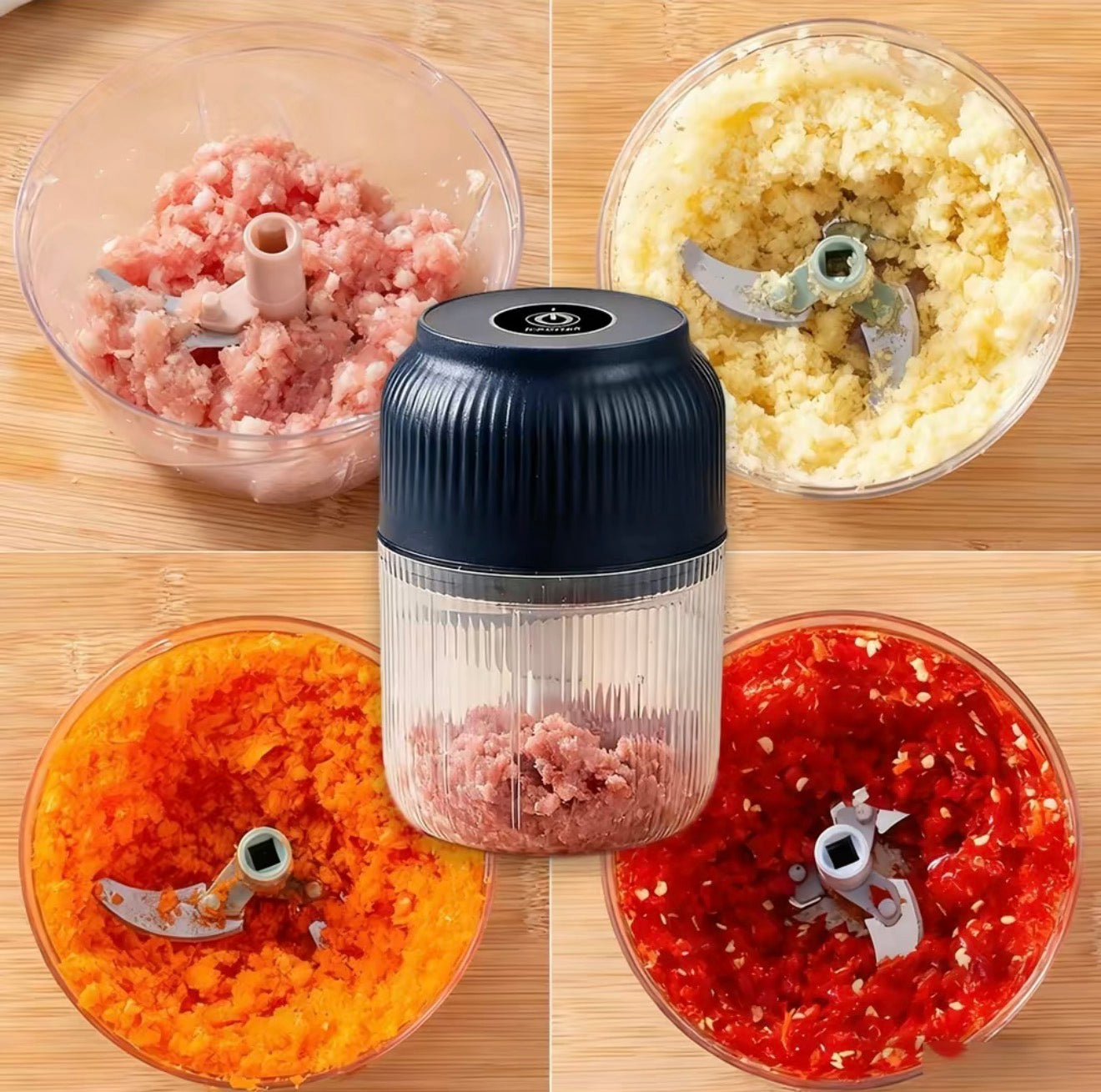 QuickChop Mini Chopper - Procesador de Alimentos Eléctrico Portátil