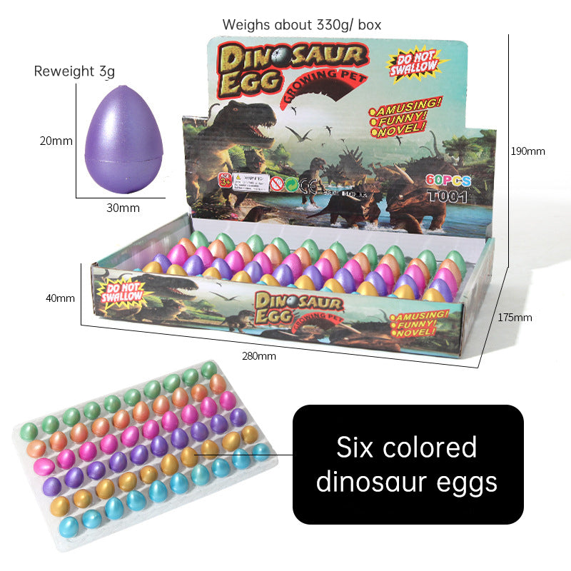 Dinosaur egg children soak in water to expand hatching small toys cracked shell simulation animal - Korvel