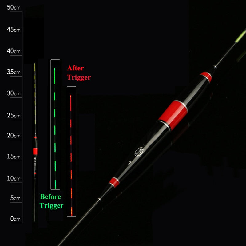 Smart Fishing Float Bite Alarm Fish Bite Bait LED Light Color Change Automatic Night Electronic Changing Buoy Strike Intelligent - Korvel