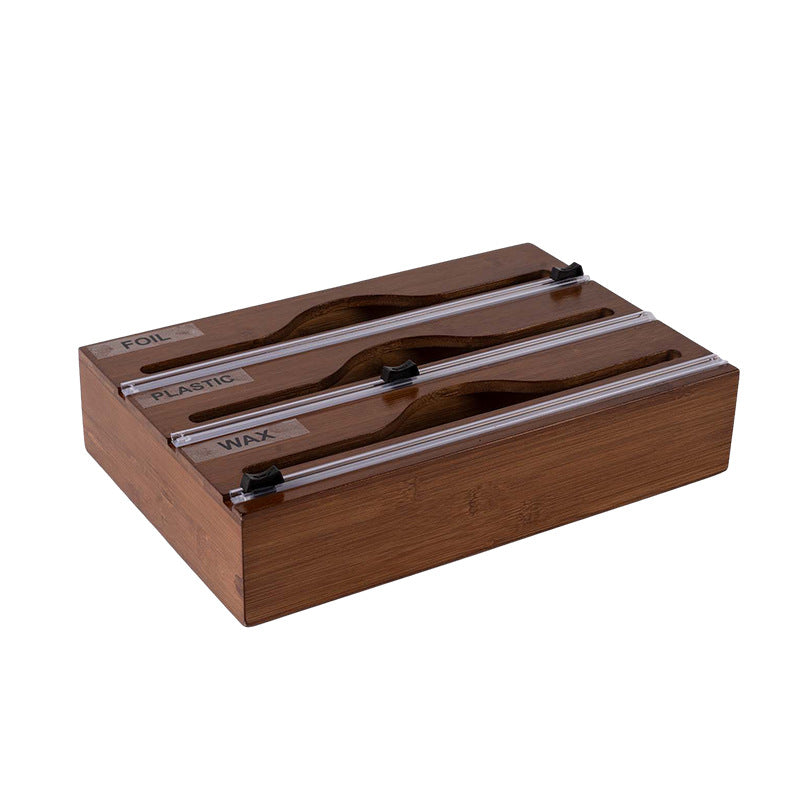 Premium Bamboo and Wood Cling Film Cutter
