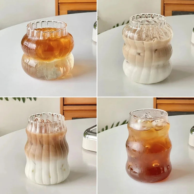 Thickened high borosilicate glass cup household transparent double-layer heat-resistant fruit juice cup - Korvel