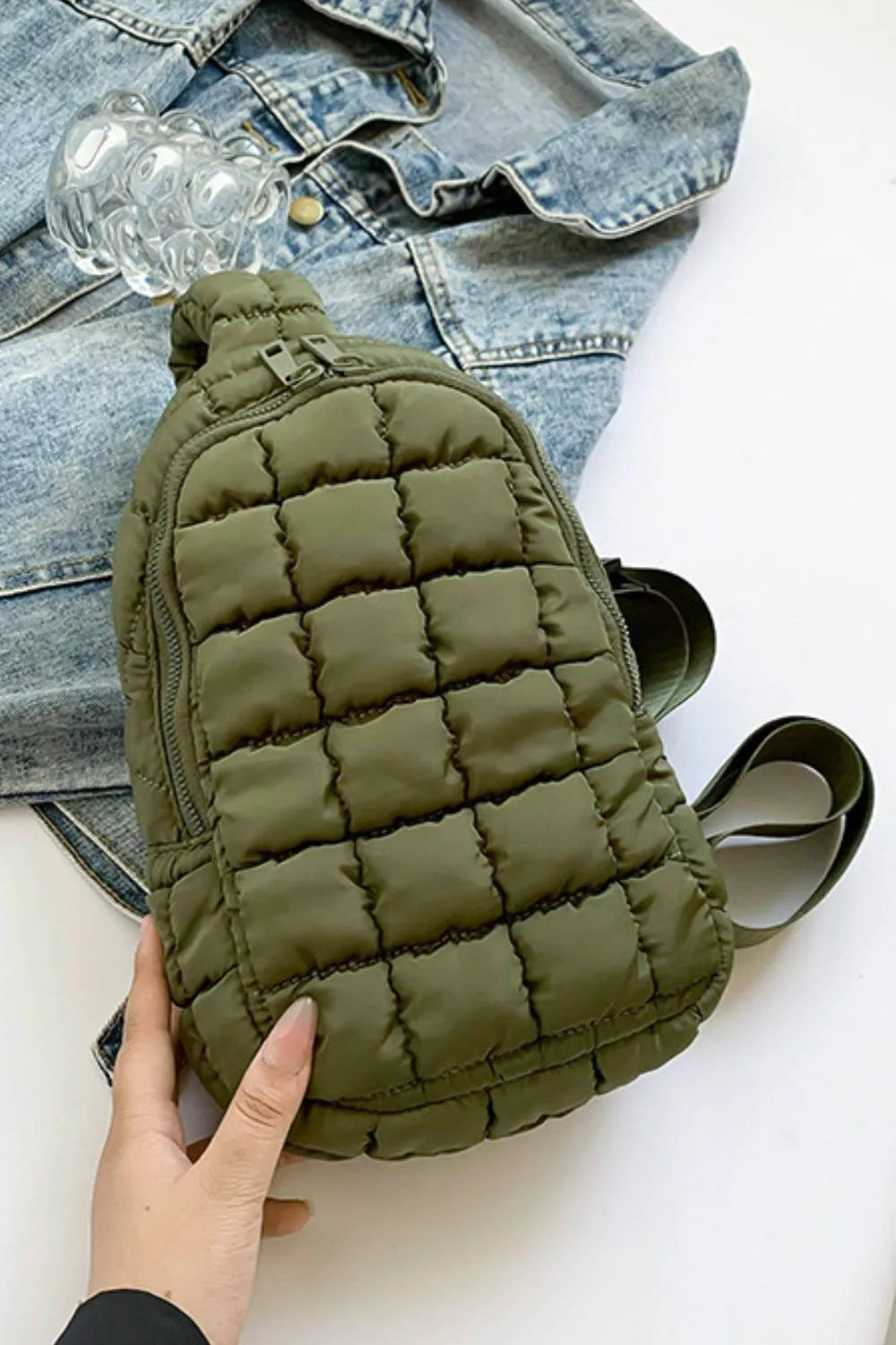 Quilted Nylon Crossbody  Bag - Korvel
