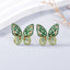 Alloy Inlaid Rhinestone Butterfly Earrings - Korvel