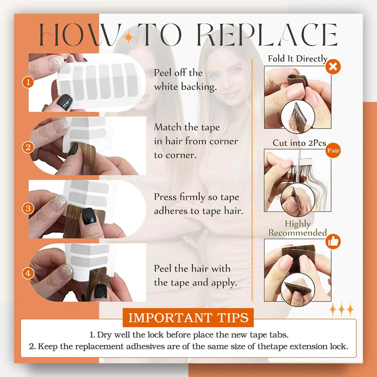 Extensiones de Cabello Tape-In Premium - Castaño Oscuro Remy