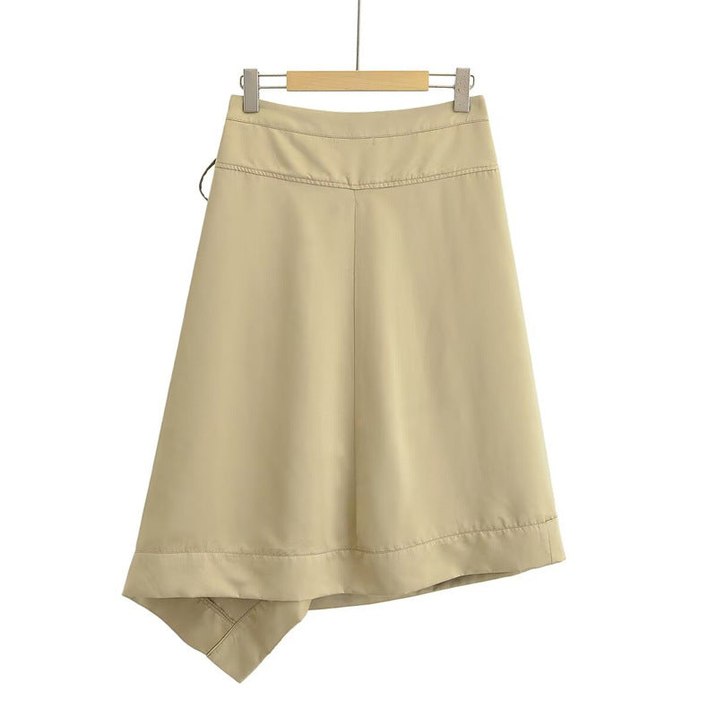 Summer New  Style Women's Fashionable Elegant Wrap Skirt with Mid-Waist and Midi Length - Korvel