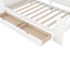 Upholstered Daybed with Trundle, Wood Slat Support,Upholstered Frame Sofa Bed Twin Blue - Korvel