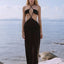 Backless Halter Neck Cover-Up Dress - Korvel