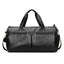 Premium Large Capacity PU Leather Travel Bag for Men - Black