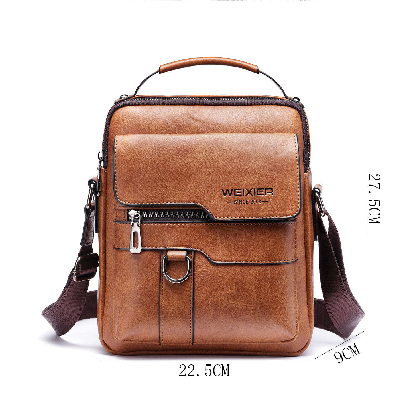 Sac messager pour homme premium - Sac bandoulière en PU cuir élégant