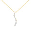 Collar de Pendiente de Viaje de Diamantes de 14k de Oro Amarillo 3.0 cttw