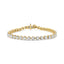 .925 Sterling Silver Heart-Link Diamond Tennis Bracelet