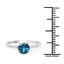 Bague de fiançailles en or blanc 14K avec topaze bleue de Londres et diamants de 1,05 carat