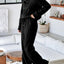 Collared Sweatshirt and High Waist Pants Active Set