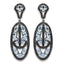 13.80 Carat Genuine Blue Topaz & Black Spinel Earrings