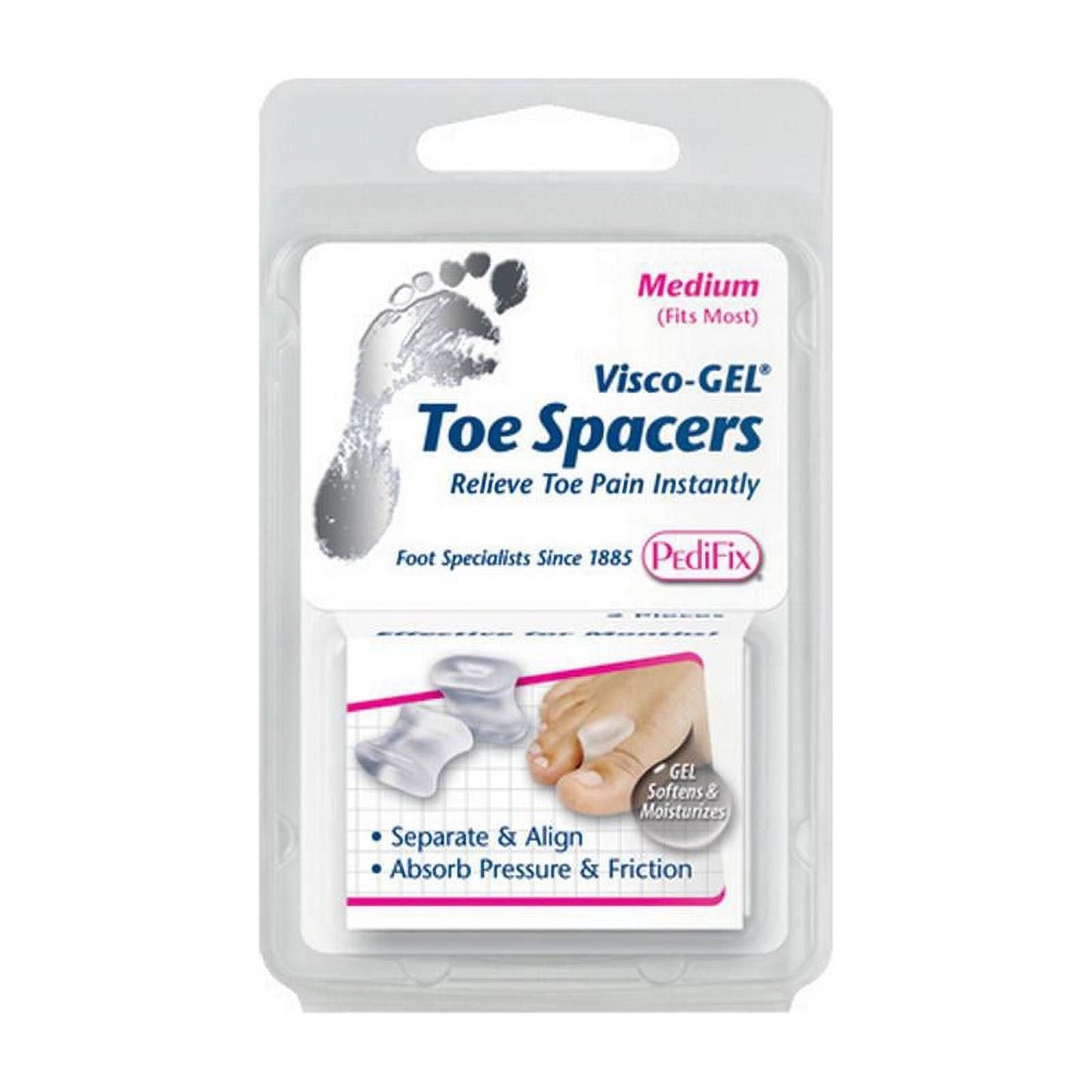 PediFix Small Toe Spacers - 2 Pieces for Enhanced Comfort
