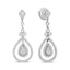 Boucles d'oreilles pendantes en diamant en or blanc 18K en forme de goutte
