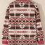 Retro Geometric Print Corduroy Trim Button-Up Jacket