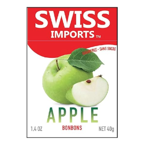 Bonbons aux pommes sans sucre Swiss Imports - 1,4 oz