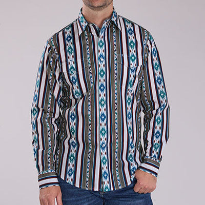 Vintage-Inspired Aztec Print Shirt for Men | Roper - Korvel