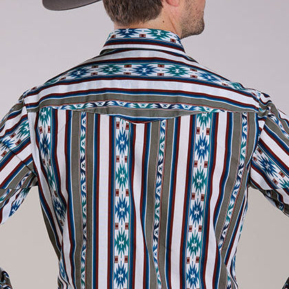 Vintage-Inspired Aztec Print Shirt for Men | Roper - Korvel