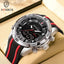 Lige Men's Dual Display Watch Multi-Function Chronograph Sports Waterproof Watch - Korvel