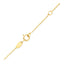 Collier en Chaîne en Or Jaune 14k avec Stations en Croix