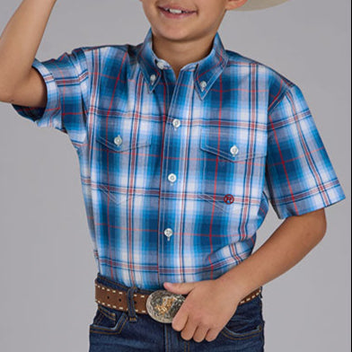 Roper Boys' Stylish Picnic Plaid Shirt - Korvel