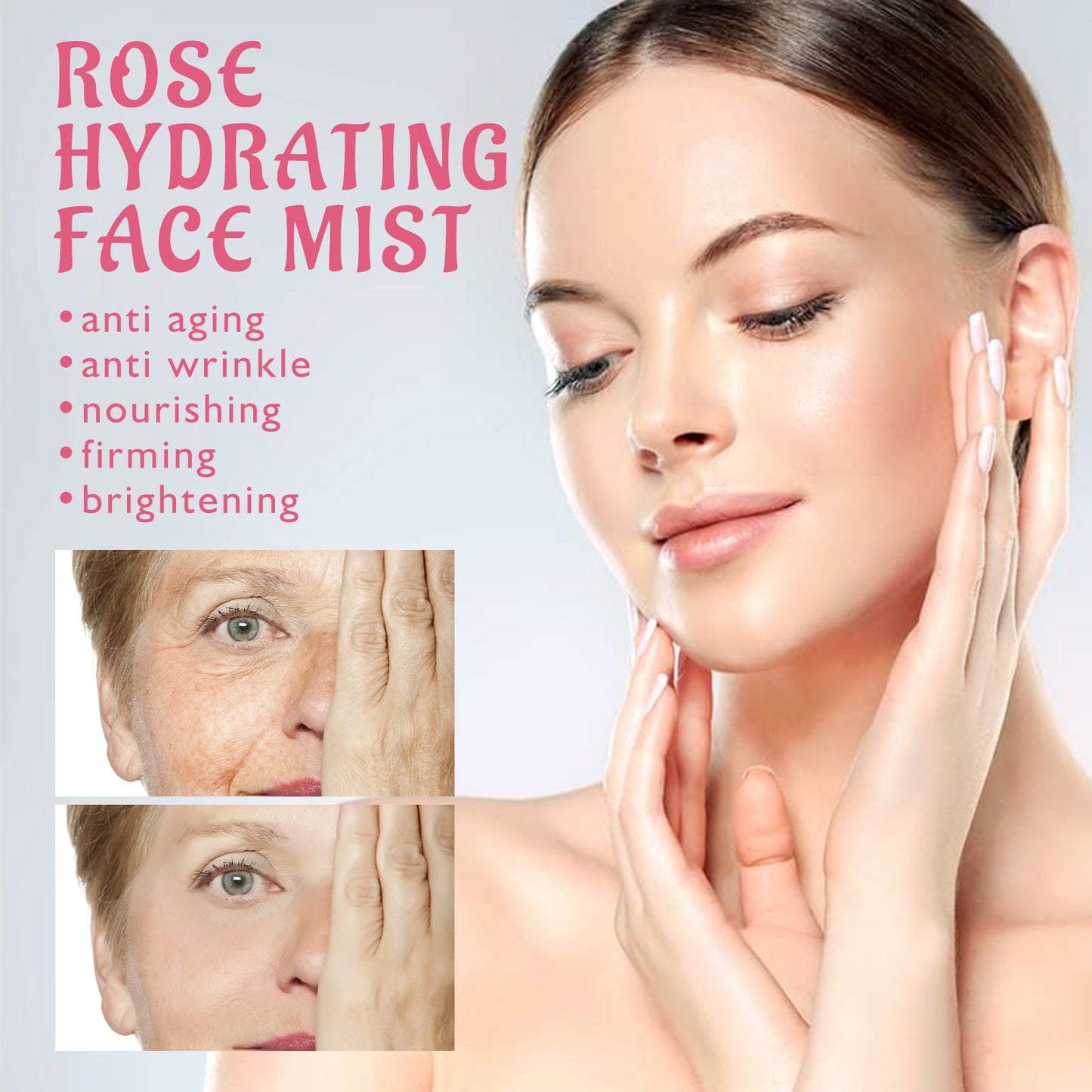 Rose Face Toner, Hydrating Refreshing Oil Control Fade Spots Toner - Korvel