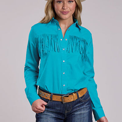 Turquoise Fringe Blouse by Roper