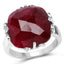 Bague de fiançailles en argent sterling .925 avec rubis teinté de 13,65 carats