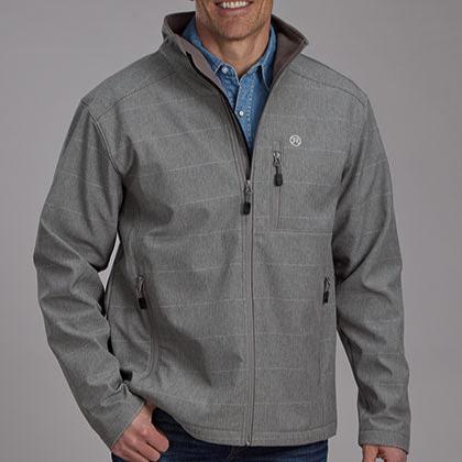 Men's Roper Grey Taupe Softshell Jacket - Korvel