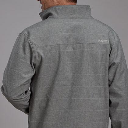 Men's Roper Grey Taupe Softshell Jacket - Korvel
