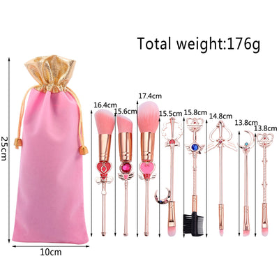 Sailor Moon Makeup Brush Tool Set - 8 Piece Collection