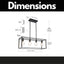 Pendant Lighting 4 Light Industrial Vintage Open Frame Rectangle Chandeliers Modern Black Linear Cage Ceiling Light Fixture - Korvel