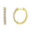 Boucles d'oreilles créoles en diamant en or bicolore 10KT