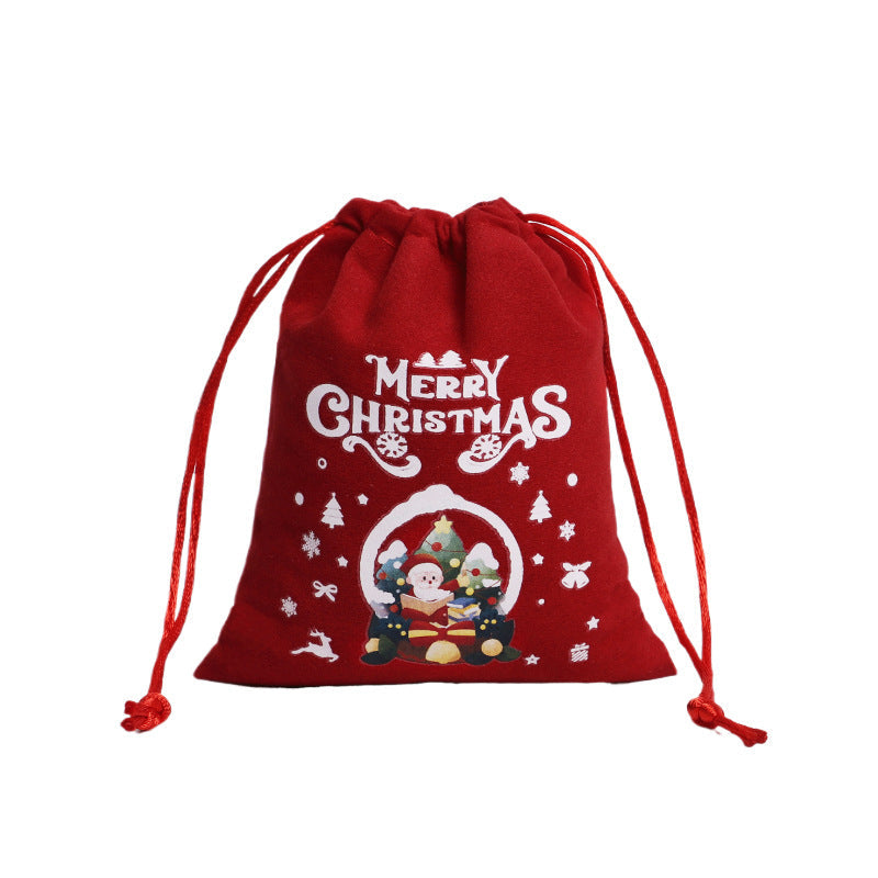 Christmas Gift Velvet/linen Drawstring Bags Bracelet Jewelry Candy Packaging Bags - Korvel