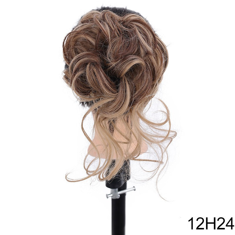 Synthetic Messy Curly Claw Hair Bun Chignon Hair Extensions Scrunchy Fake False Hair With Tail for Women Hairpieces - Korvel