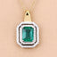 Colgante de Esmeralda Zambiana y Diamantes Certificado IGI de 2.37 Quilates en Oro de 14K