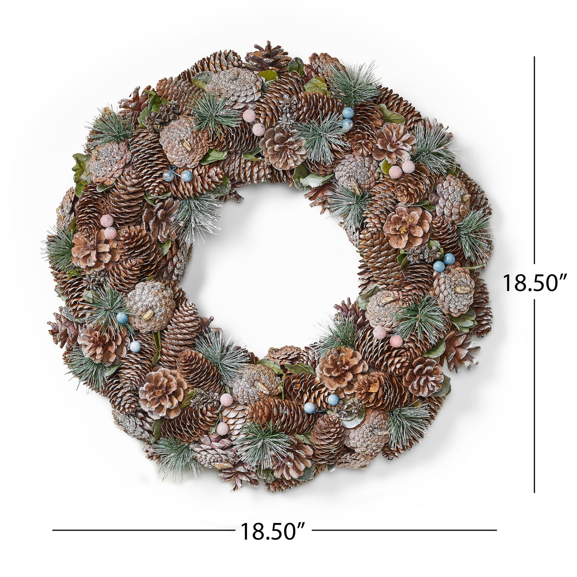 18.5'' PINE CONE WREATH - Korvel