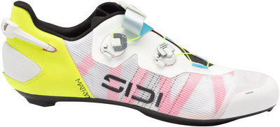 SIDI Wire 3 Road Shoes - Men's White/Yellow Fluo Size 47