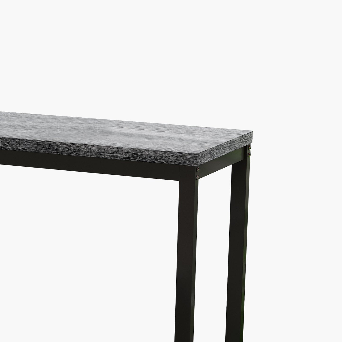 Modern Design Kitchen Dining Table Pub Table Long Dining Table Set with 3 Stools Easy Assembly Gray - Korvel