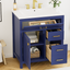 30-Inch Blue Bathroom Vanity with Ceramic Sink and Ample Storage - Ideal Choice for Small Bathrooms - Korvel